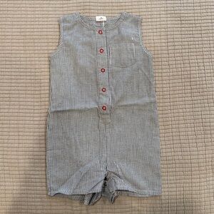 Egg Baby Seersucker Sleeveless Romper - 18 Months